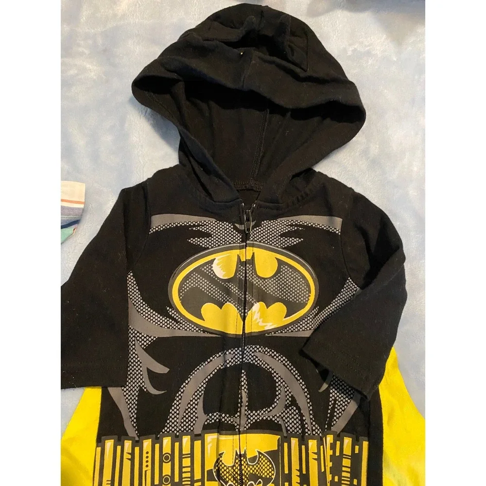 Baby Boys 3pc Bundle Christian Robinson Carters Plaid Batman Cape 0-3M Rompers